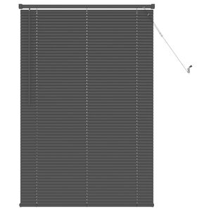 vidaXL Venetian Blind Manual Adjustable Silver Grey 150 x 70 cm PVC