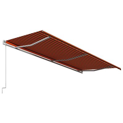 vidaXL Automatic Retractable Awning 600x300 cm Orange and Brown