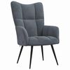 vidaXL Relaxing chair with Footstool 2 pcs Dark Grey Velvet