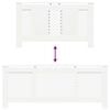 vidaXL MDF Radiator Cover White 205 cm