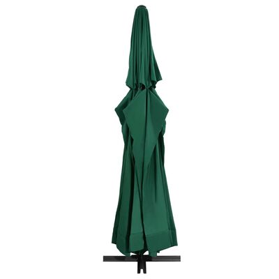 vidaXL Outdoor Parasol with Aluminium Pole 600 cm Green