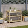 vidaXL Potting Table with Shelves 108x45x86.5 cm Impregnated Wood Pine
