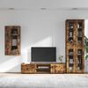 vidaXL TV Cabinet Set with Drawer FLORIN Smoked Oak Engineered Wood