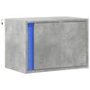 vidaXL Wall-mounted Bedside Cabinet with LED Lights Concrete Oak