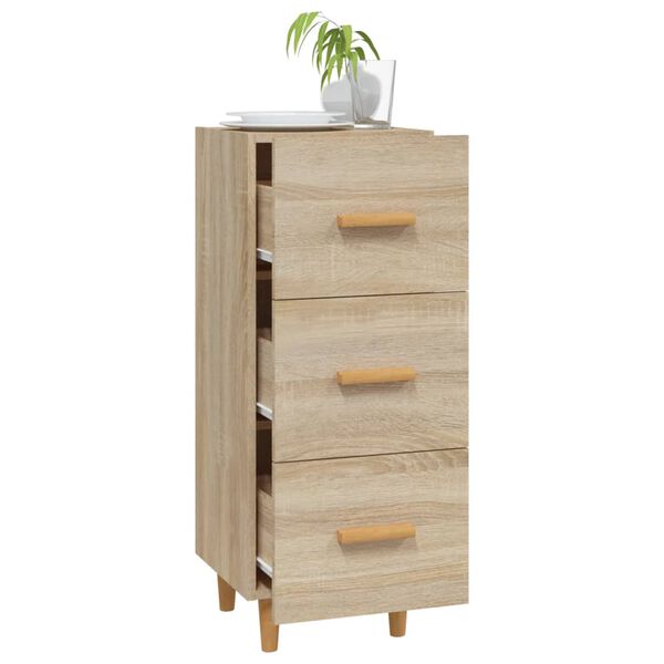 vidaXL Sideboard Sonoma Oak 34.5x34x90 cm Engineered Wood