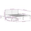 vidaXL Bed Frame without Mattress White 140x190 cm Solid Wood Pine