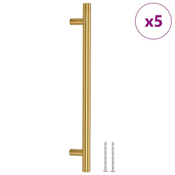 vidaXL Cabinet Handles 5 pcs Gold 192 mm Stainless Steel