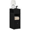 vidaXL Bedside Cabinets 2 pcs with Drawer Black 25x31x66 cm