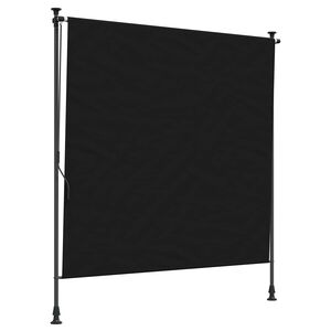 vidaXL Outdoor Roller Blind Black 120 x 270 cm