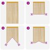 vidaXL String Curtains 2 pcs Gold 140x250 cm