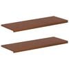 vidaXL Window Sills 2 pcs Dark Brown 120 x 40 x 2 cm Solid Oak Wood