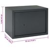 vidaXL Safe Box with Lock Dark grey 35 x 25 x 25 cm Steel