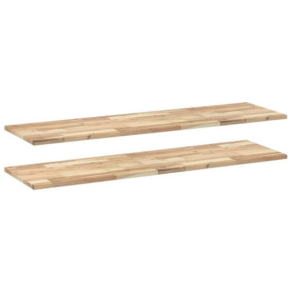 vidaXL Floating Shelves 2 pcs 140x40x2 cm Untreated Solid Wood Acacia