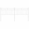 vidaXL Metal Replace Headboard White 200 cm