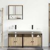 vidaXL Bathroom Furniture Set with Shelf 3 pcs Brown 80 x 30 x 60 cm