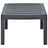 vidaXL Garden Table Anthracite 78x55x38 cm Plastic