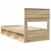 vidaXL Bed Frame with Headboard Sonoma 100 x 200 cm Solid Pine Wood