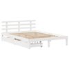 vidaXL Bed Frame with Drawers without Mattress White 160x200 cm