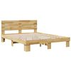 vidaXL Bed Frame with Headboard without Mattress 140x200 cm Solid Wood Oak