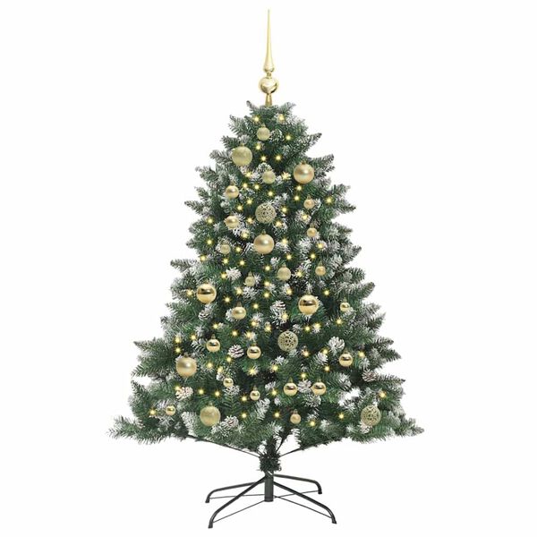 vidaXL Artificial Christmas Tree with 150 LEDs with Stand Green 120 cm