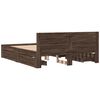 vidaXL Bed Frame with Headboard without Mattress Brown Oak 160x200 cm