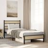 vidaXL Bed Frame without Mattress Sonoma Oak 90x190 cm Single Engineered Wood