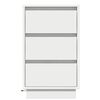 vidaXL Bedside Cabinet White 39 x 34.5 x 65 cm Engineered wood