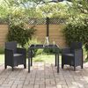 vidaXL Garden Chair 2 pcs Anthracite 53 x 49 x 85 cm PP