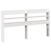 vidaXL Bed Frame with Headboard White 120x190 cm Small Double Solid Wood Pine