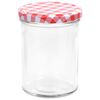 vidaXL Glass Jam Jars with White and Red Lid 96 pcs 400 ml