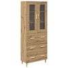 vidaXL Highboard with Drawer Artisan Oak 69.5 x 34 x 180 cm