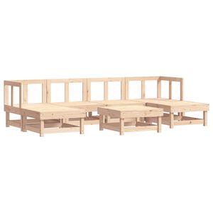 vidaXL 7 Piece Garden Lounge Set Solid Wood Pine