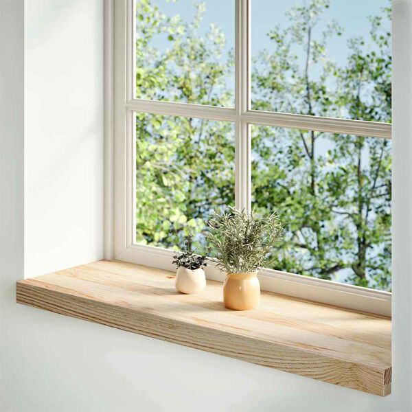 vidaXL Window Sills 2 pcs Untreated 80x25x2 cm Solid Wood Oak