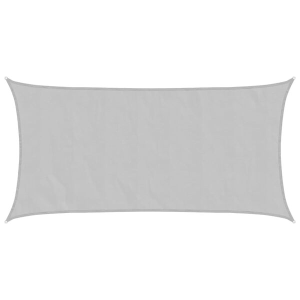 vidaXL Sun Shade Sail Light Grey 7x4 m 100% Polyester Oxford