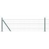 vidaXL Euro Fence with Concrete Base 10 x 0.4 m PVC-Coated Steel Green