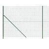 vidaXL Chain Link Fence with Flange Green 1.8x10 m