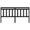vidaXL Bed Headboard Black 206x4x100 cm Solid Wood Pine