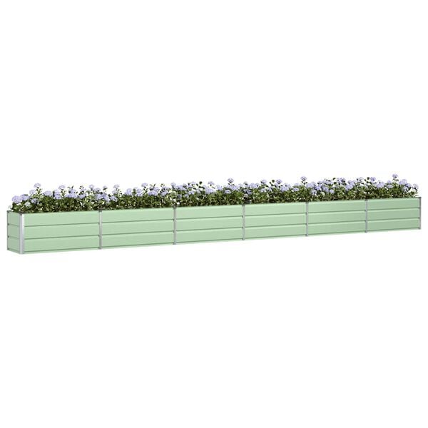 vidaXL Planter Pastel Green 580 x 50 x 45 cm Galvanised Steel