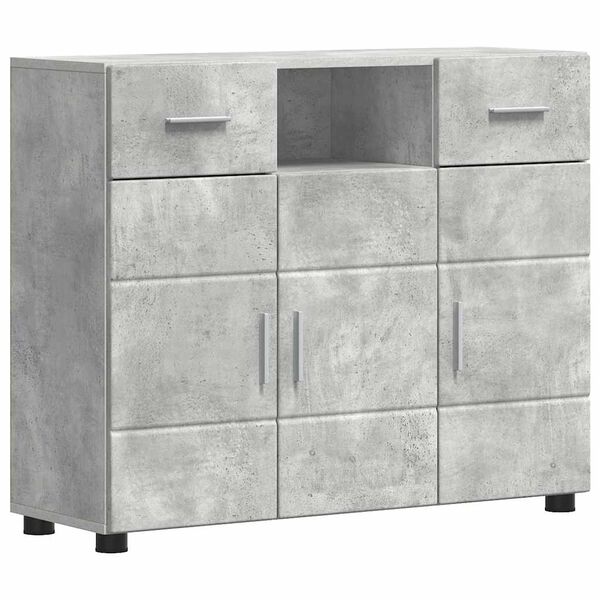 vidaXL Sideboard Concrete grey 88.5 x 30.5 x 73 cm Engineered Wood