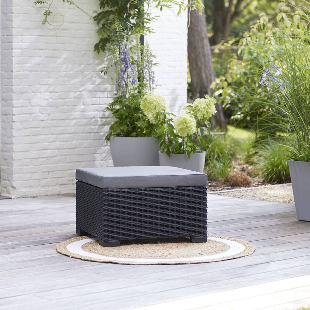 Grey outdoor hot sale ottoman
