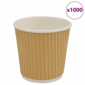 vidaXL Paper Coffee Cups 1000 pcs 4oz 100ml Brown