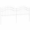 vidaXL Garden Fence White 115 cm Powder-coated steel