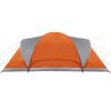 vidaXL Family Tent Dome 6-Person Grey and Orange Waterproof