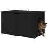 vidaXL Cat House Black 85 x 55 x 50.5 cm Engineered Wood