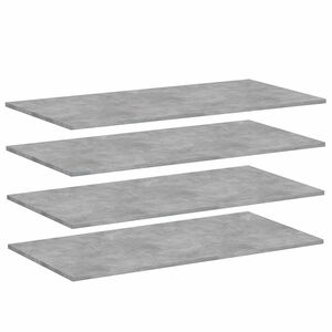 vidaXL Bookshelf Boards 4 pcs Concrete Grey 100x50x1,5 cm Engineered Wood
