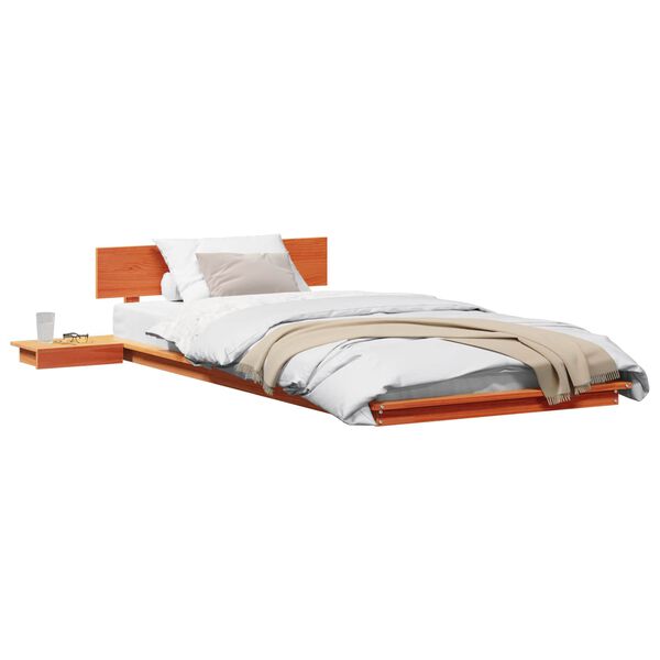 vidaXL Bed Frame Brown 100 x 200 cm Wood