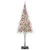 vidaXL Christmas Tree with 300 LEDs White 210 cm PE and Steel