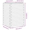 vidaXL Garden Planter Wax Brown 50x50x72 cm Solid Wood Pine
