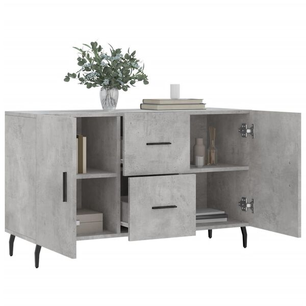 vidaXL Sideboard Concrete Grey 100x36x60 cm Engineered Wood