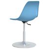vidaXL Swivel Dining Chairs 2 pcs Blue PP
